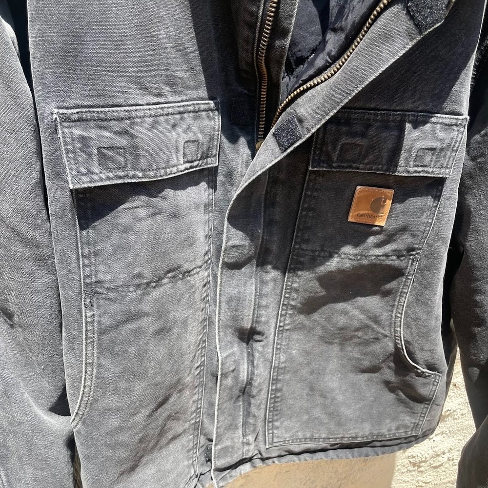 Carhartt C03 BLK Jacket (54) 2XL 90s Union USA Black Arctic Lining YKK Chore - Picture 4 of 10